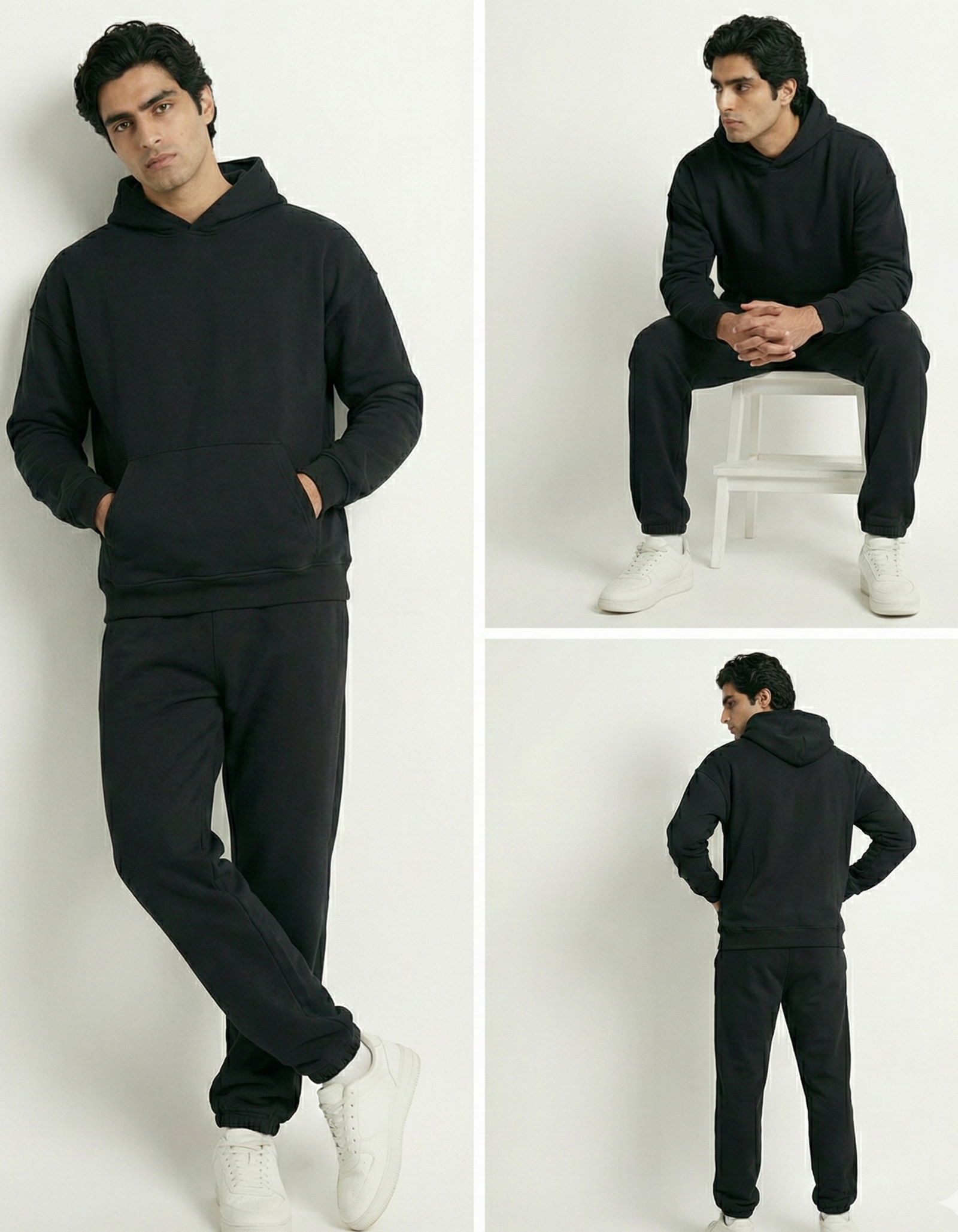 Astronaut Oversized Hoodie - Back (9) Plain Black Hoodie - Oversized Fit