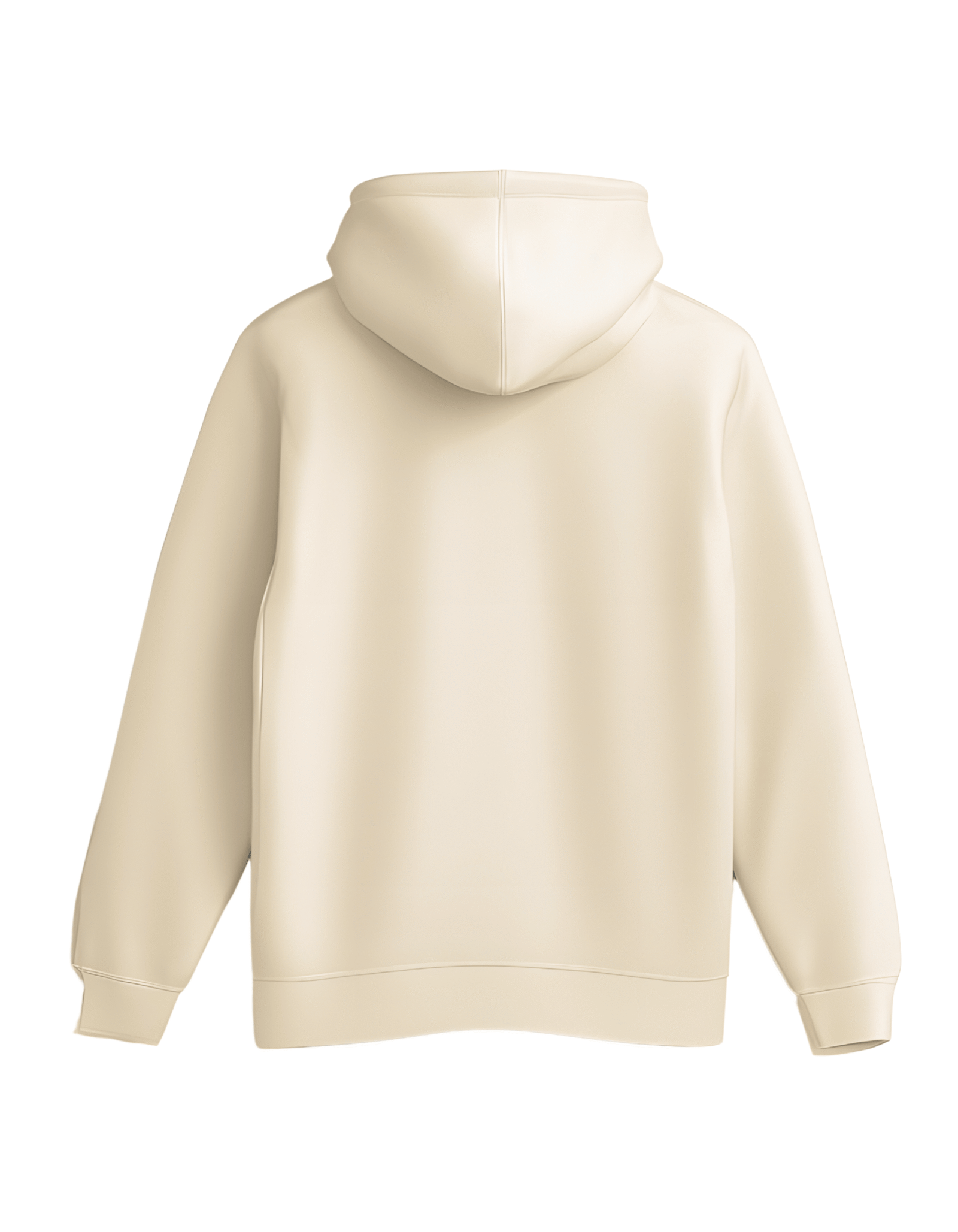 Inspiration Oversized Hoodie - Back Plain Beige Hoodie - Oversized Fit
