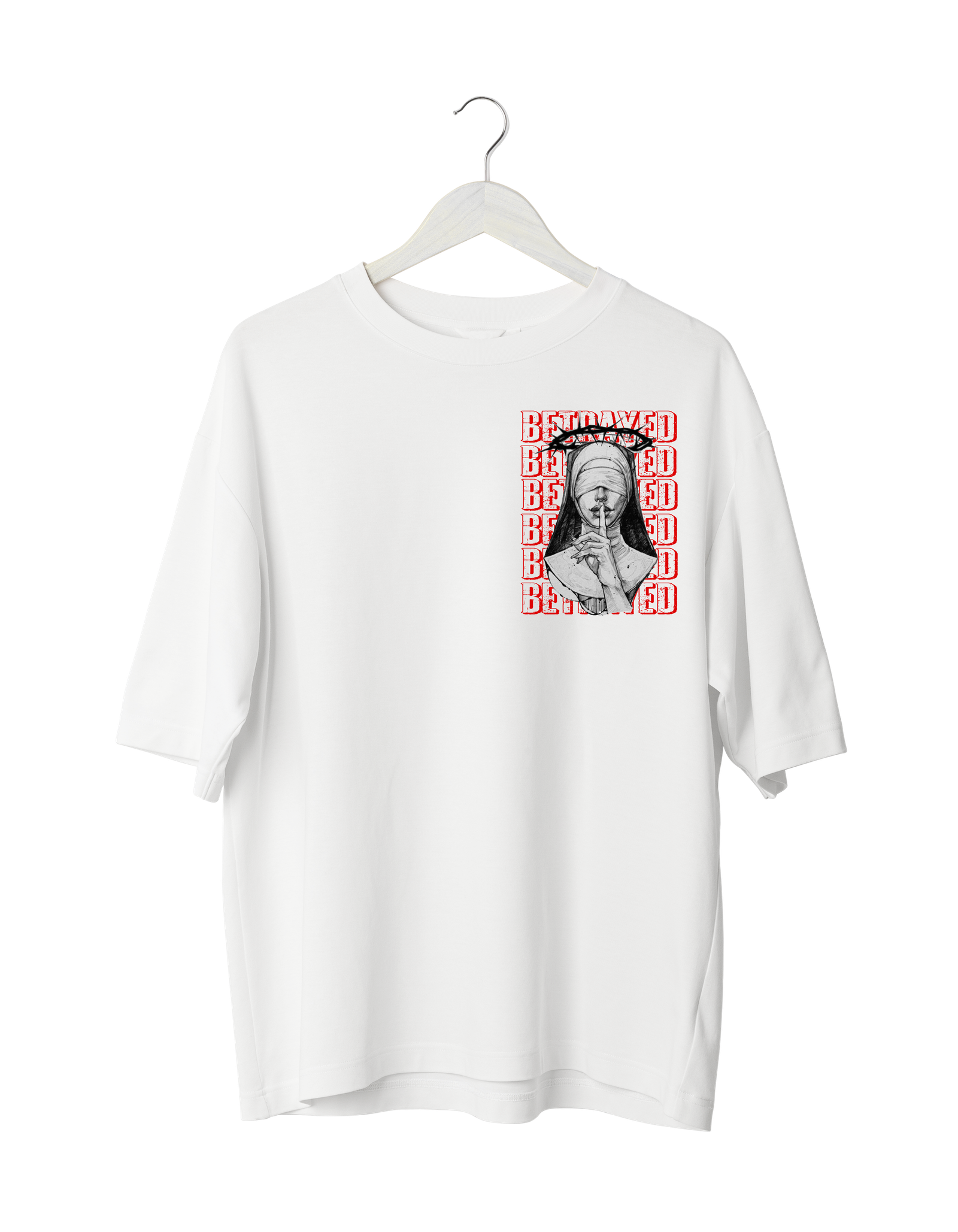 BETRAYED 1 Betrayed T-Shirt White (OVERSIZED)