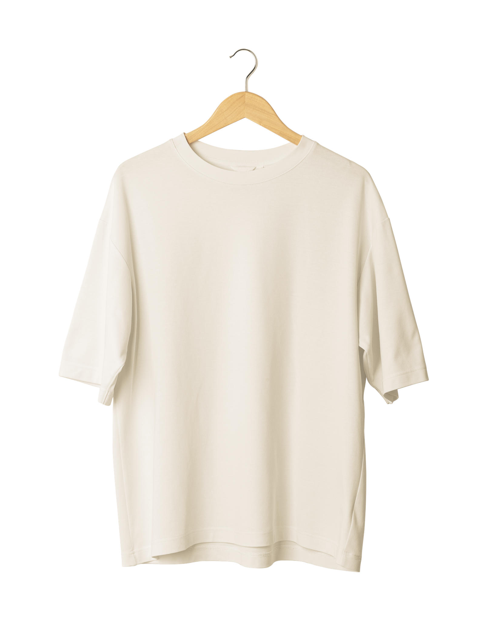 Beige Solid T-Shirt (Front) Beige Solid T-Shirt (Front)