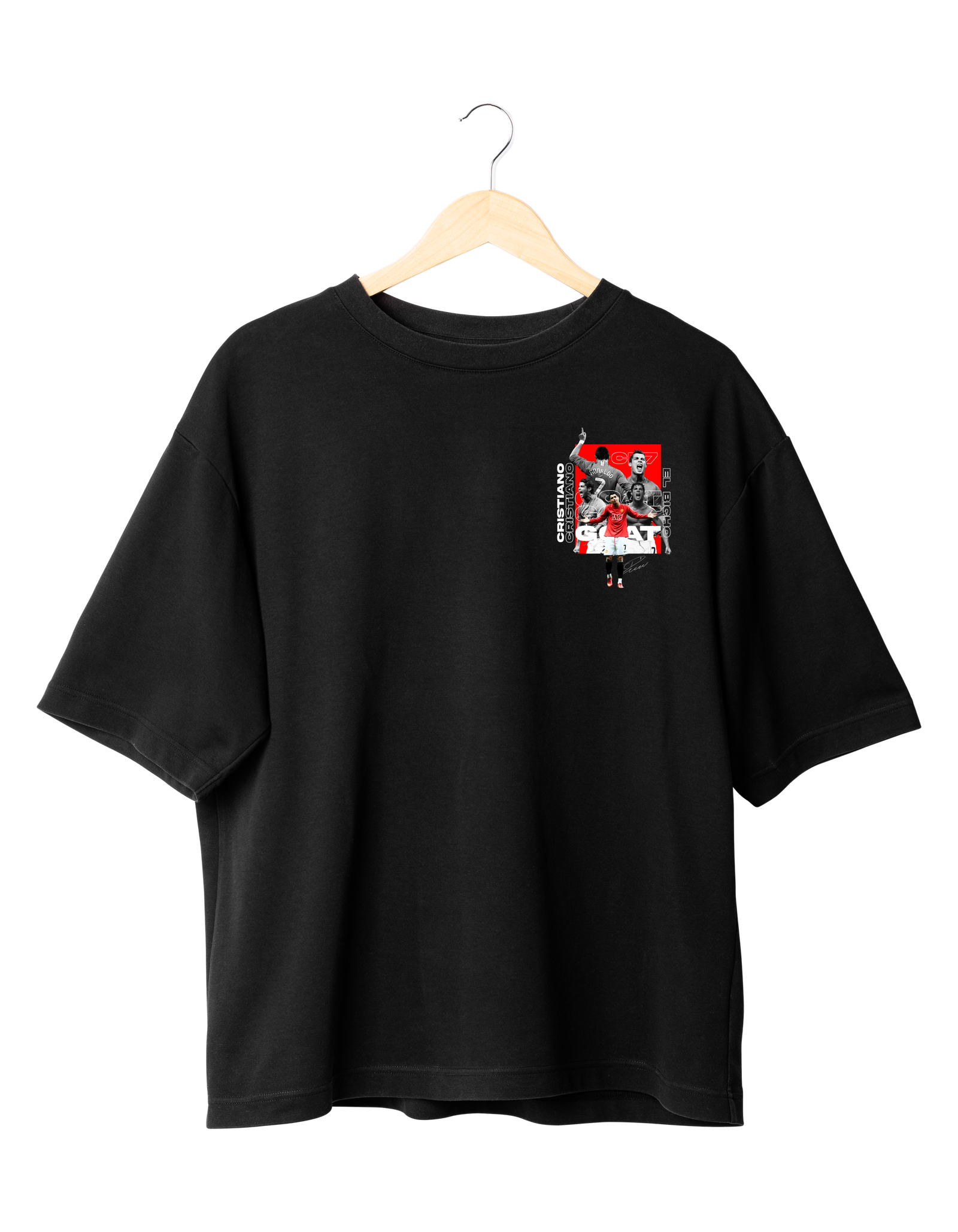 Cristiano Ronaldo – The Cristiano T-Shirt  Black   (OVERSIZED)