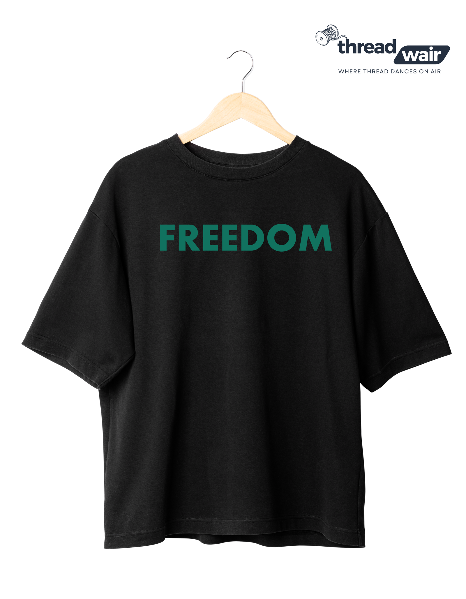 Freedom T-Shirt BLACK | OVERSIZED
