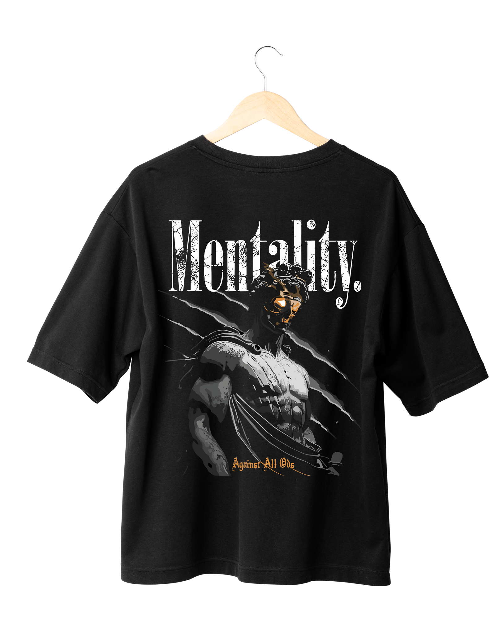 Mentality Black T-Shirt Black (Oversized)