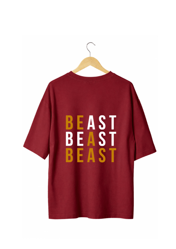 Beast T-Shirt Maroon (Oversized)
