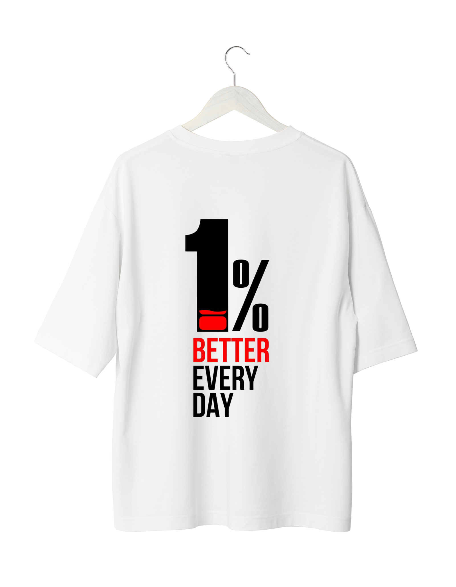 1% Better Everyday T-Shirt Black (Oversized)