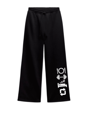 Unisex Straight Fit Baggy Lower Black (Oversized)