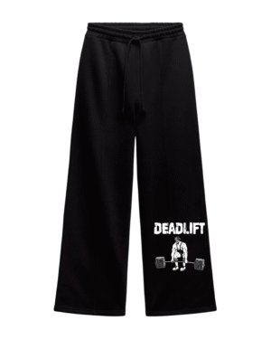 Deadlift Unisex Straight Fit Baggy Lower Black (Oversized)