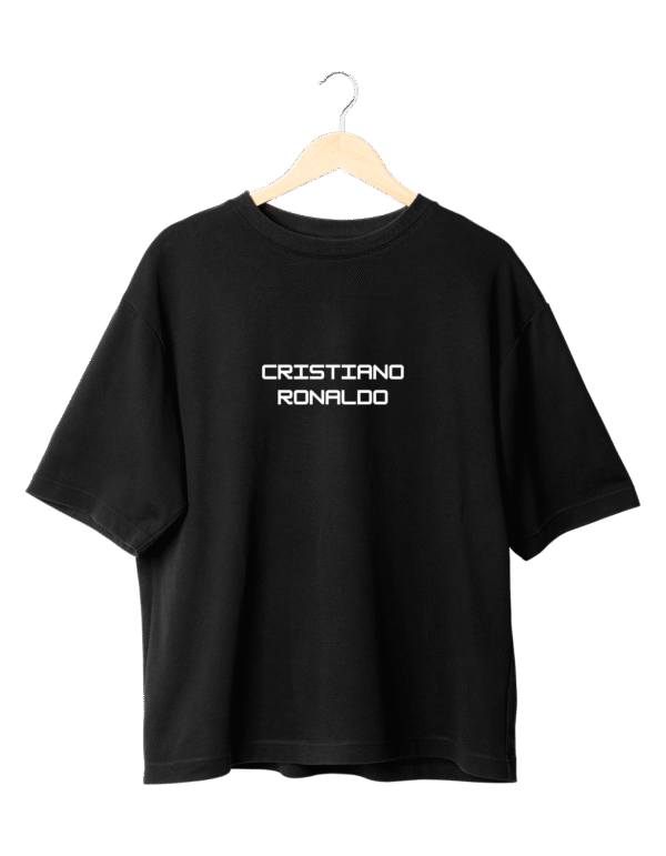 ronaldo 4 (1) Ronaldo Classic Fan T-Shirt BLACK (OVERSIZED )