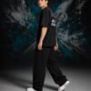 Mercedes AMG GT Coupe T-Shirt Black (Oversized) side Mercedes AMG GT Coupe T-Shirt Black (Oversized) side view worn by model