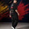 Sergio Perez Red Bull Racing T-Shirt Black (Oversized) side Sergio Perez Red Bull Racing T-Shirt Black (Oversized) side view worn by model