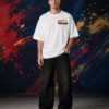 Red Bull Racing T-Shirt | WHITE | (Oversized) front view worn by model