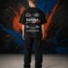 Ayrton Senna Formula One T-Shirt Black (Oversized) back Ayrton Senna Formula One T-Shirt Black (Oversized) back print worn by model