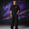 Diversity T-Shirt BLACK (OVERSIZED) front view worn by model