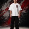 Betrayed T-Shirt White (OVERSIZED) front view worn by model