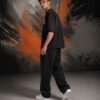 Paul Walker Fast & Furious Graphic T-Shirt Black (Oversized) side view worn by model