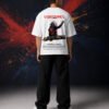 Verstappen Red Bull RB20 Graphic T-Shirt WHITE | OVERSIZED back Verstappen Red Bull RB20 Graphic T-Shirt WHITE | OVERSIZED back print worn by model