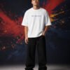 Verstappen Red Bull RB20 Graphic T-Shirt WHITE | OVERSIZED front Verstappen Red Bull RB20 Graphic T-Shirt WHITE | OVERSIZED front view worn by model