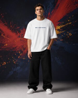Verstappen Red Bull RB20 Graphic T-Shirt WHITE | OVERSIZED front Verstappen Red Bull RB20 Graphic T-Shirt WHITE | OVERSIZED front view worn by model