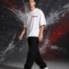 Lewis H*milton Brasil Grand Prix T-Shirt White OVERSIZED side Lewis H*milton Brasil Grand Prix T-Shirt White OVERSIZED side view worn by model