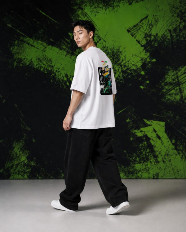 Gabriel Bortoleto F1 Kick Portrait (Oversized) side Gabriel Bortoleto F1 Kick Portrait (Oversized) side view worn by model