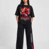 Scuderia Ferrari Baggy Jogger (Black) womens fit, styled with the Leclerc oversized tee