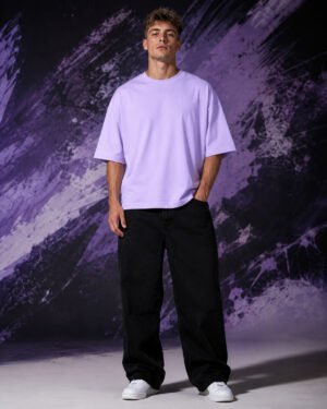Samurai T-Shirt (Oversized) front view worn by model