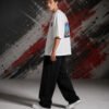 Born to Ride T-Shirt White | Formula Racing Streetwear (OVERSIZED) side view worn by model