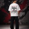 All I Need Is Love (But) Money (OVERSIZED) back All I Need Is Love (But) Money (OVERSIZED) back print worn by model