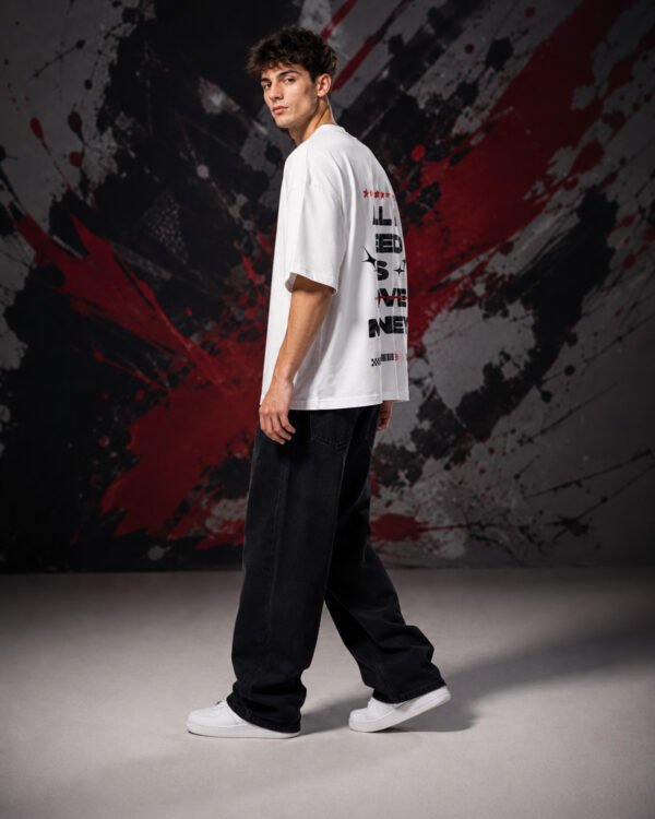 All I Need Is Love (But) Money (OVERSIZED) side All I Need Is Love (But) Money (OVERSIZED) side view worn by model