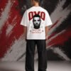 Drake-inspired Graphic T-Shirt (Oversized) back Drake-inspired Graphic T-Shirt (Oversized) back print worn by model